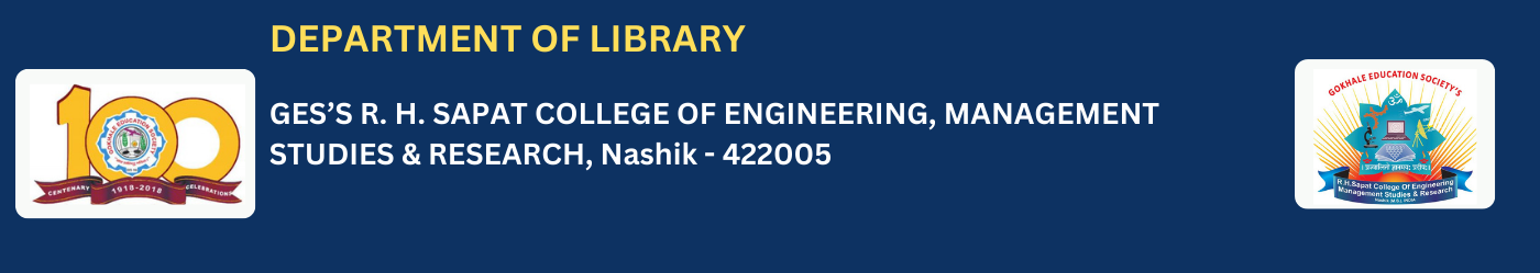 G.E.S. R.H. Sapat College of Engineering, Management Studies Research Library